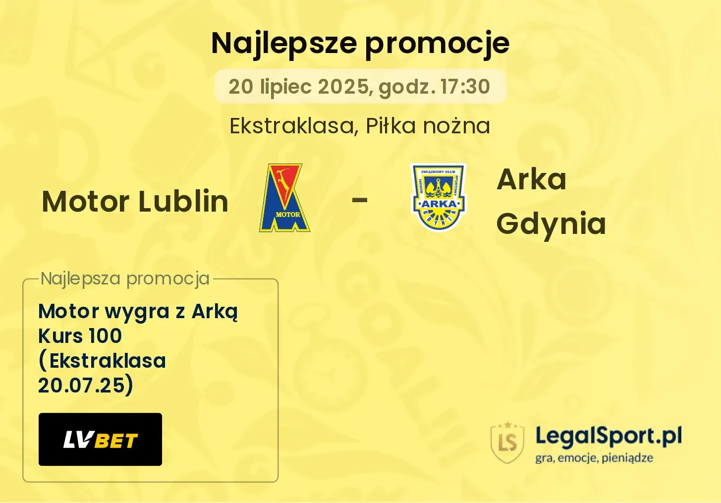Motor Lublin - Arka Gdynia promocje bukmacherskie