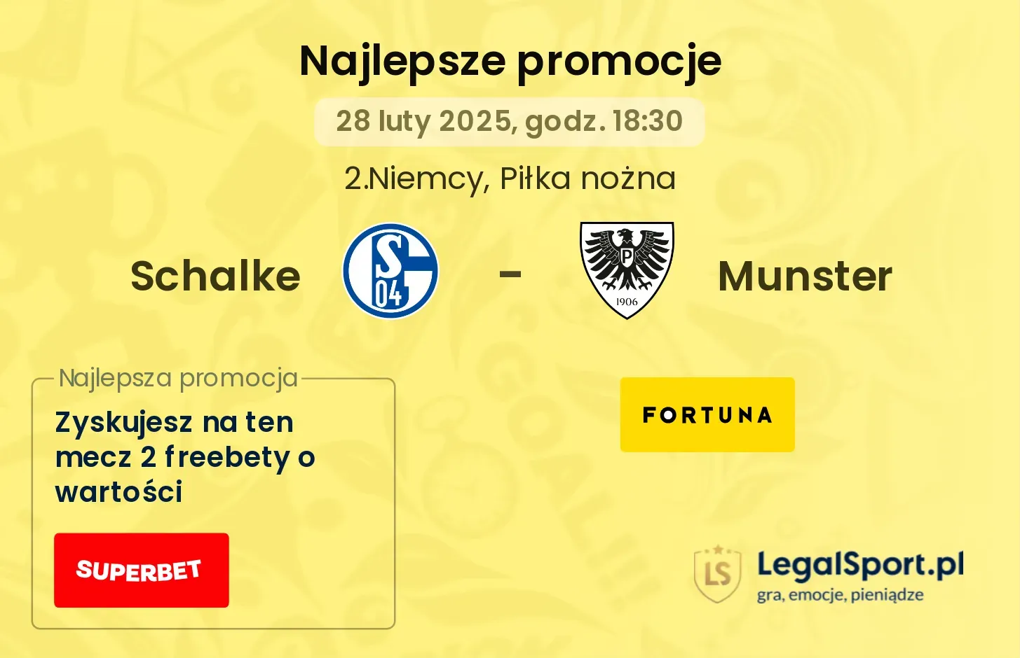 Schalke - Munster promocje u bukmacherów