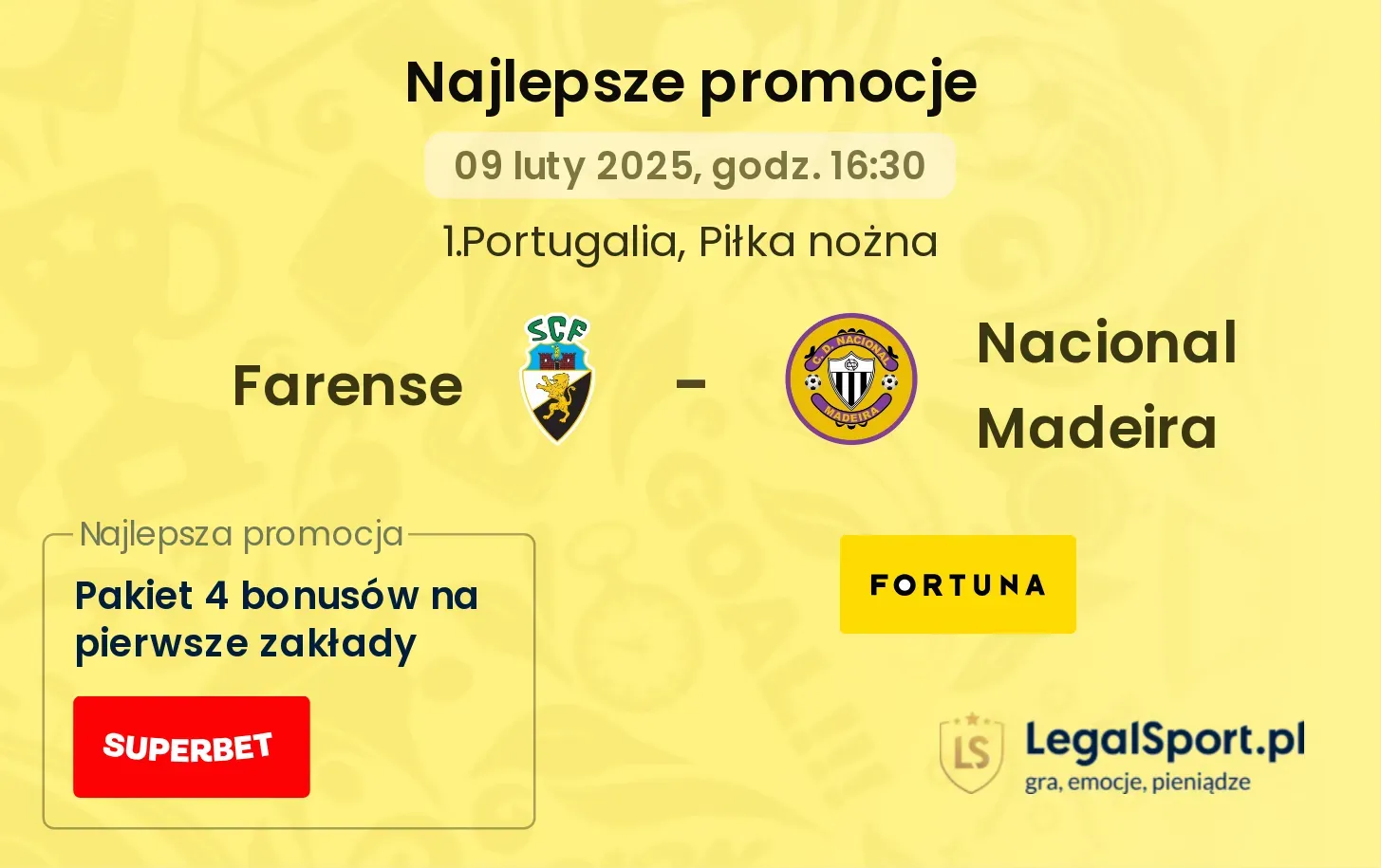 Farense - Nacional Madeira promocje u bukmacherów