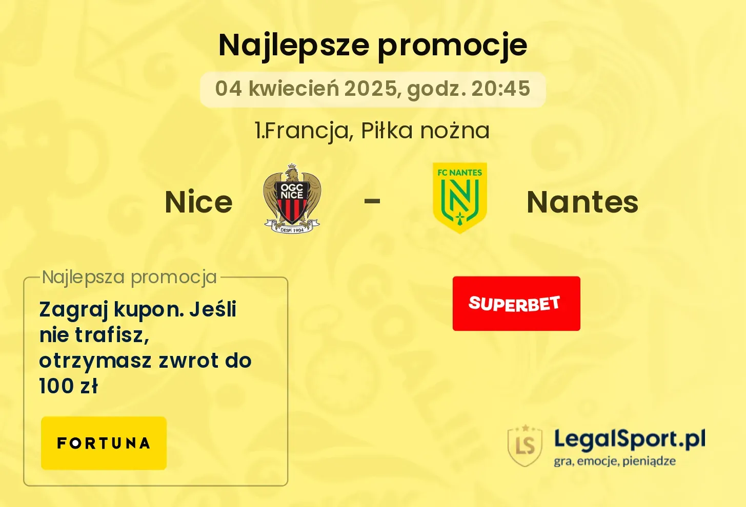 Nice - Nantes promocje u bukmacherów