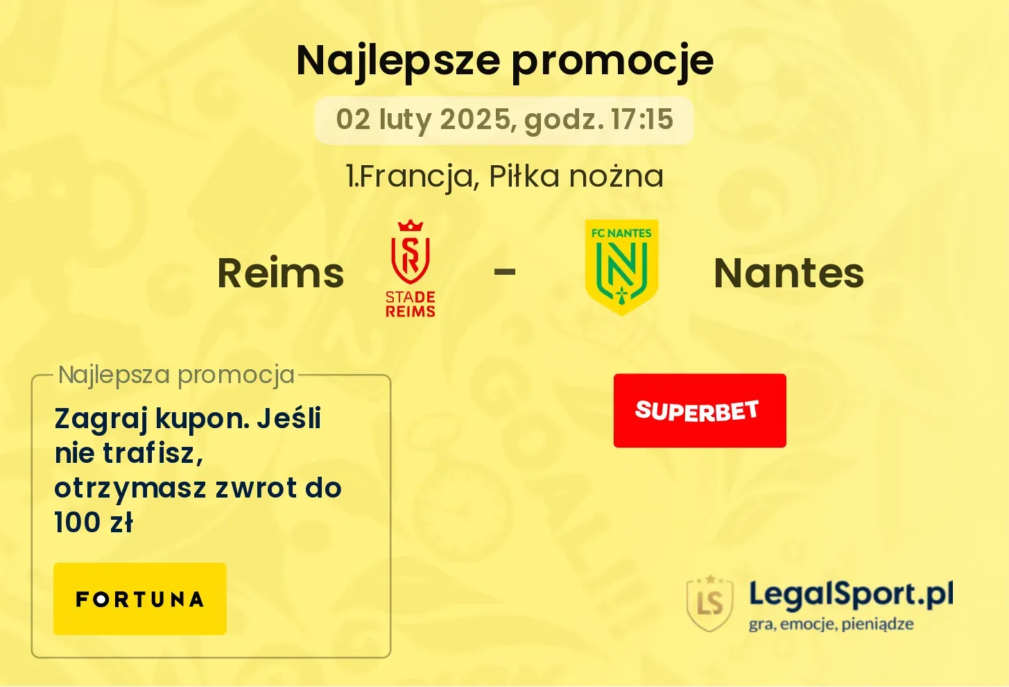 Reims - Nantes promocje bukmacherskie