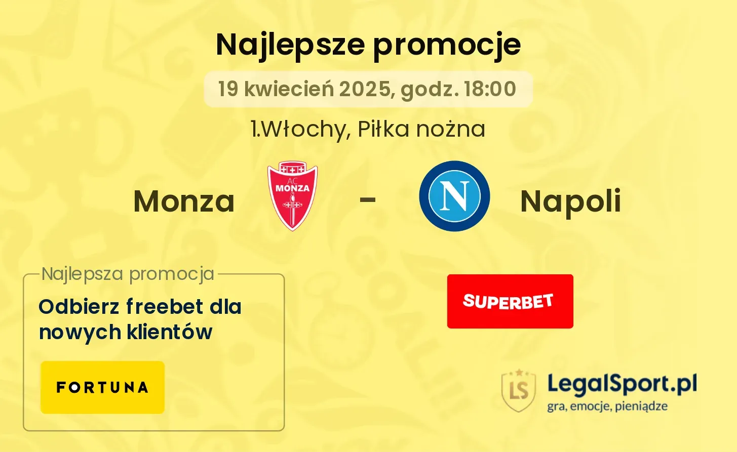 Monza - Napoli promocje u bukmacherów