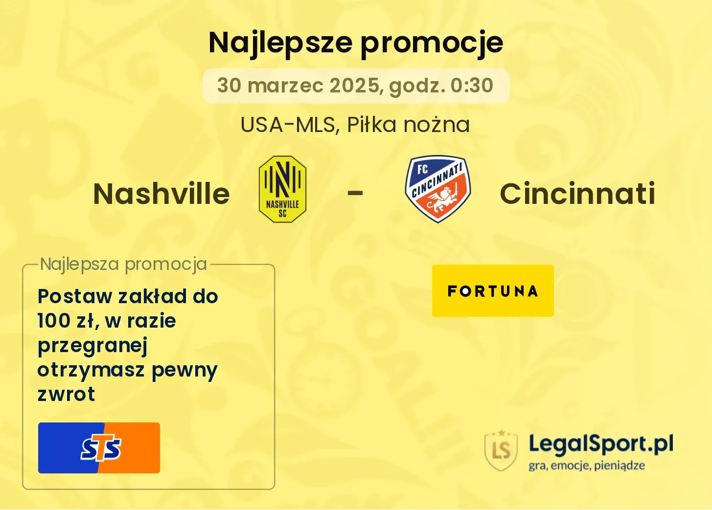 Nashville - Cincinnati promocje u bukmacherów