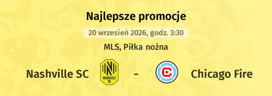 Promocja STS: 300 zł za wytypowanie drużyny z golem w meczu Nashville SC - Chicago Fire