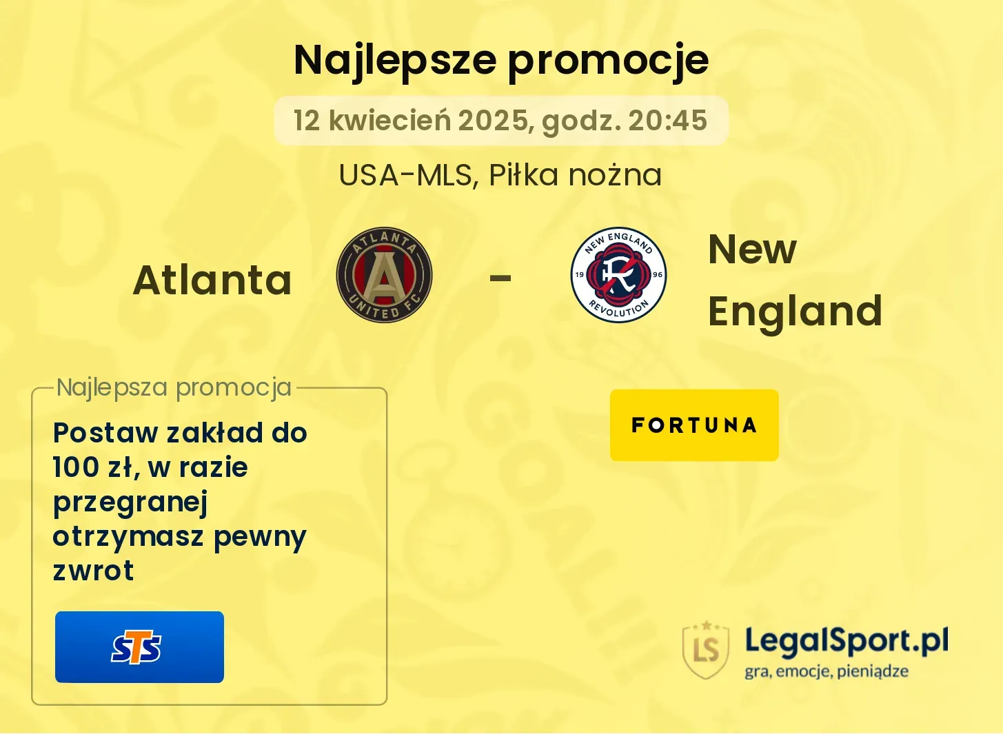 Atlanta - New England promocje bukmacherskie