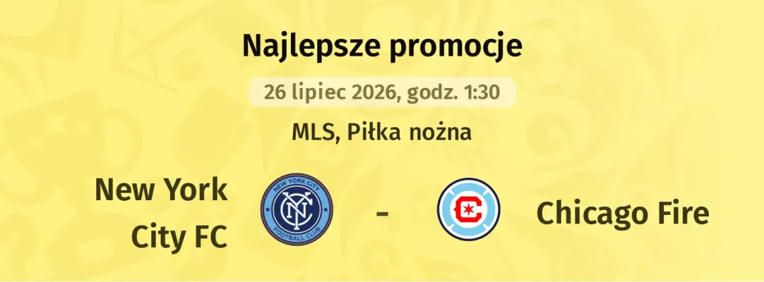 Promocja STS: 300 zł za wytypowanie drużyny z golem w meczu New York City FC – Chicago Fire