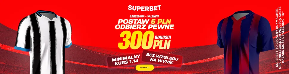Zgarnij 300 zł za zakład na mecz bez względu na to, czy kupon będzie trafiony