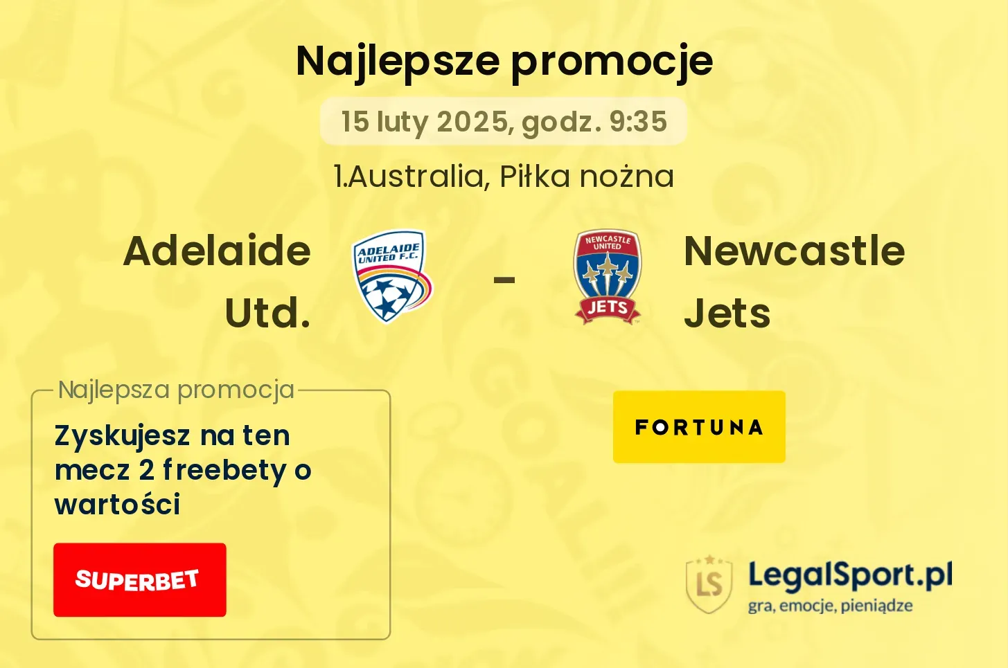 Adelaide Utd. - Newcastle Jets promocje u bukmacherów