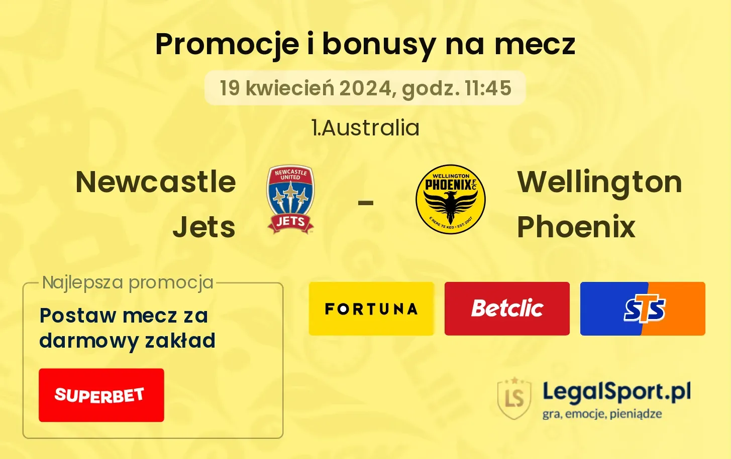 Newcastle Jets - Wellington Phoenix promocje bonusy na mecz