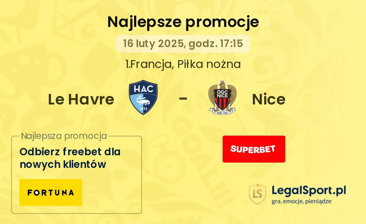 Le Havre - Nice promocje u bukmacherów