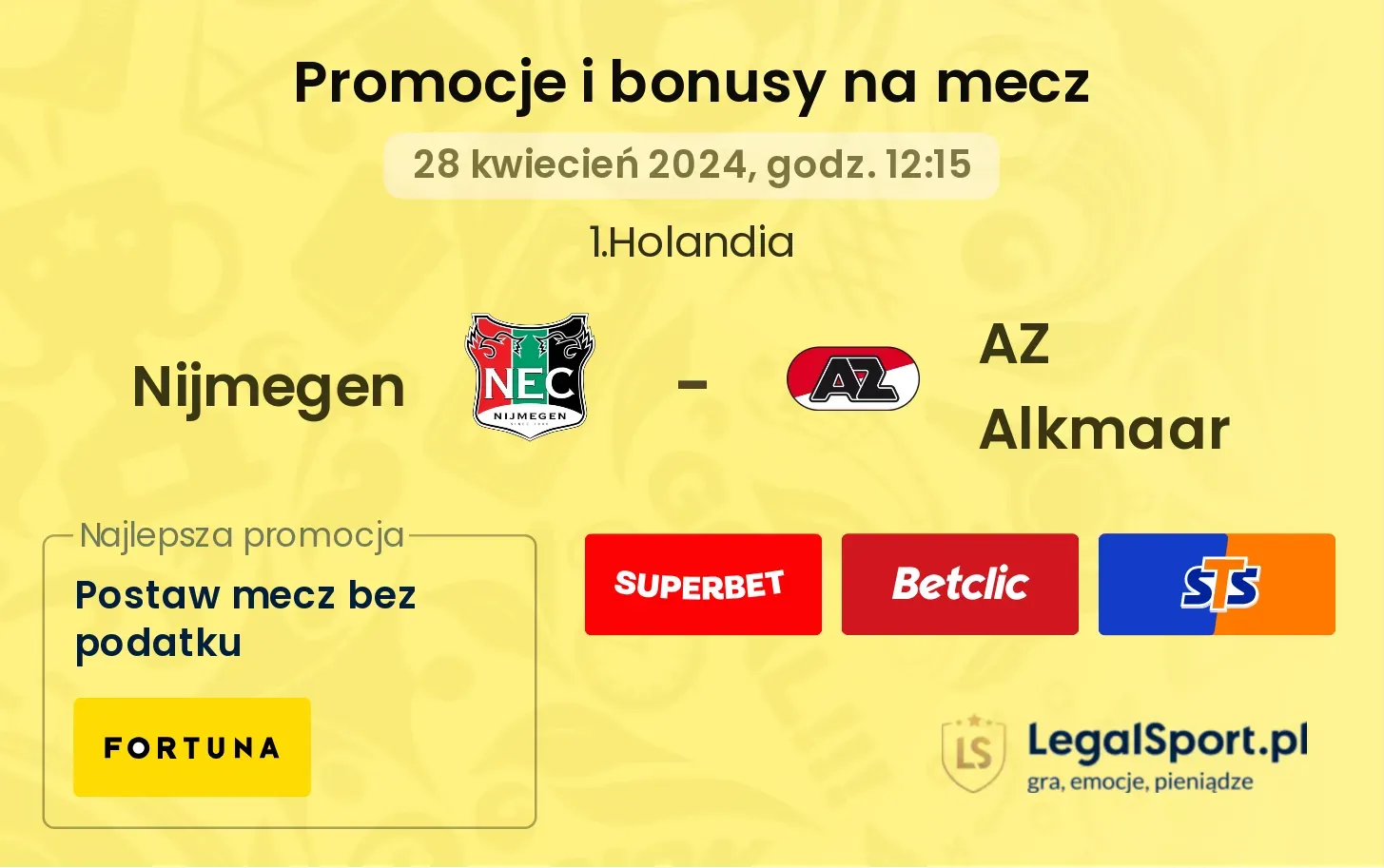 Nijmegen - AZ Alkmaar promocje bonusy na mecz