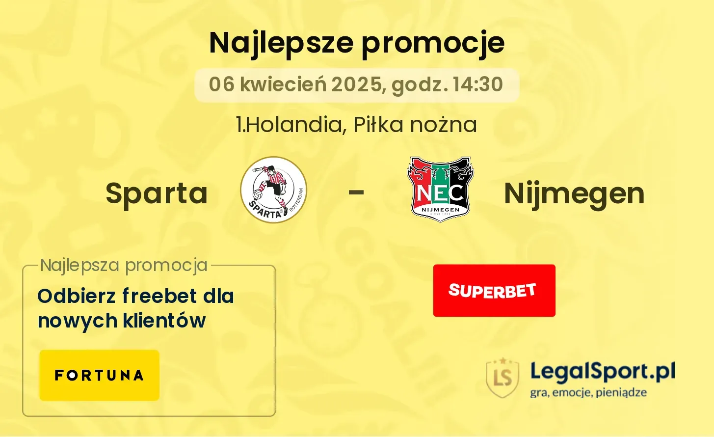 Sparta - Nijmegen promocje u bukmacherów