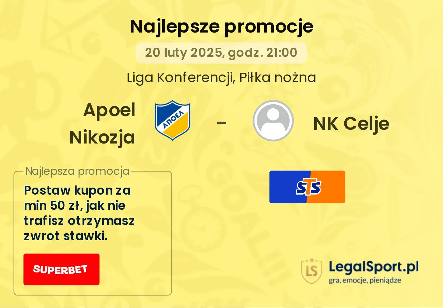 Apoel Nikozja - NK Celje promocje bukmacherskie