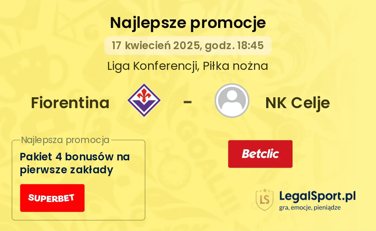Fiorentina - NK Celje promocje u bukmacherów