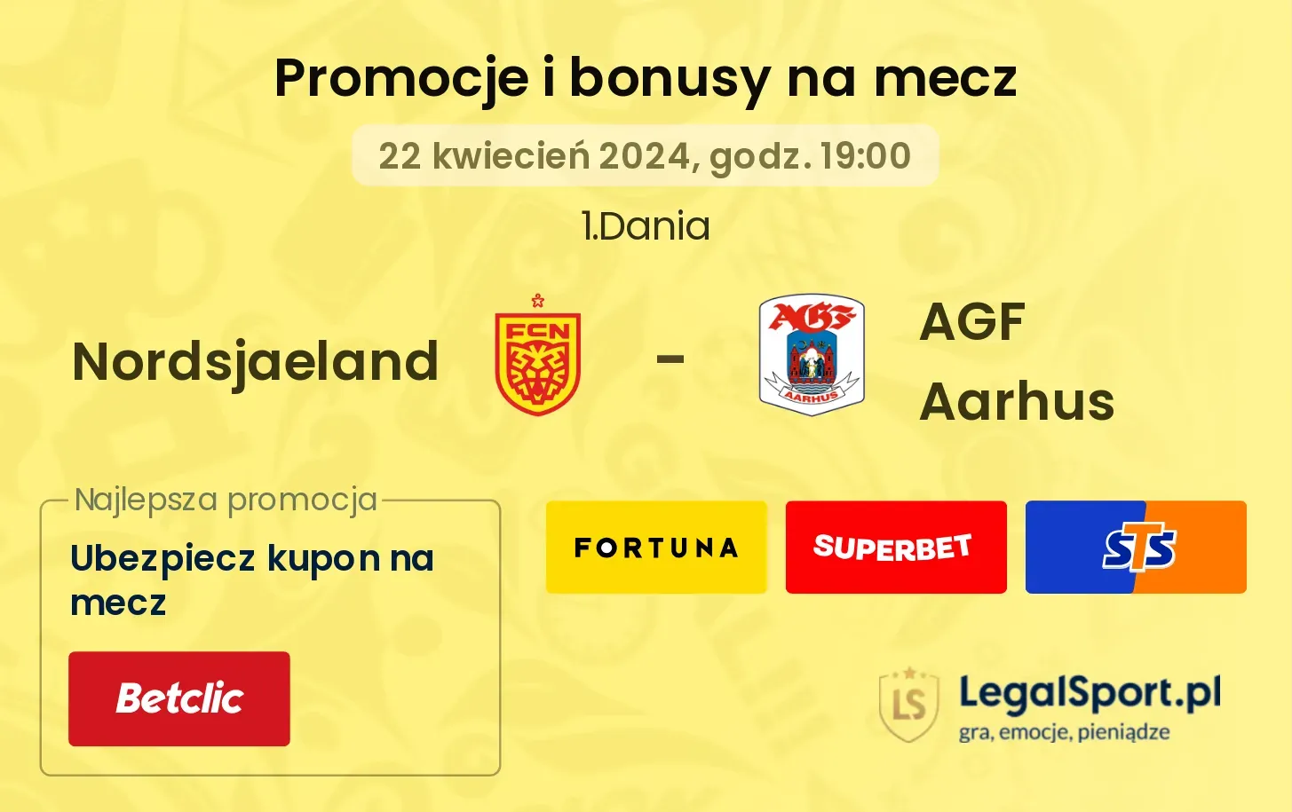 Nordsjaeland - AGF Aarhus promocje bonusy na mecz