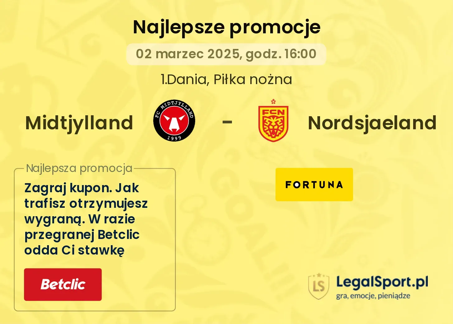 Midtjylland - Nordsjaeland promocje u bukmacherów