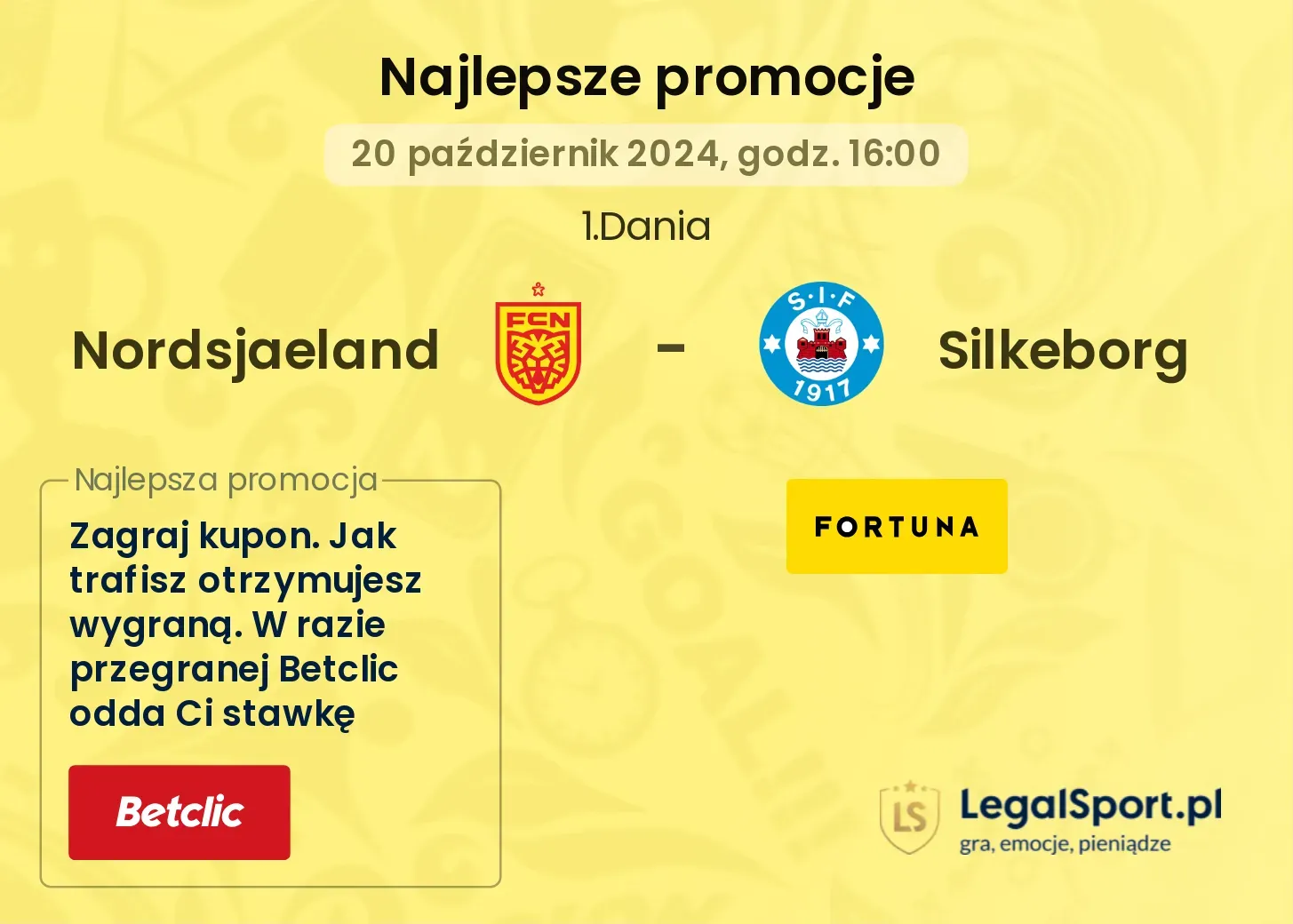 Nordsjaeland - Silkeborg promocje u bukmacherów 20.10, 16:00