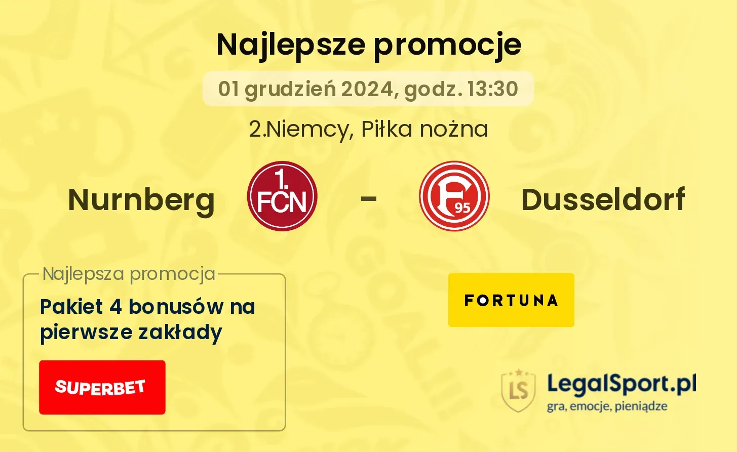 Nurnberg - Dusseldorf promocje bukmacherskie