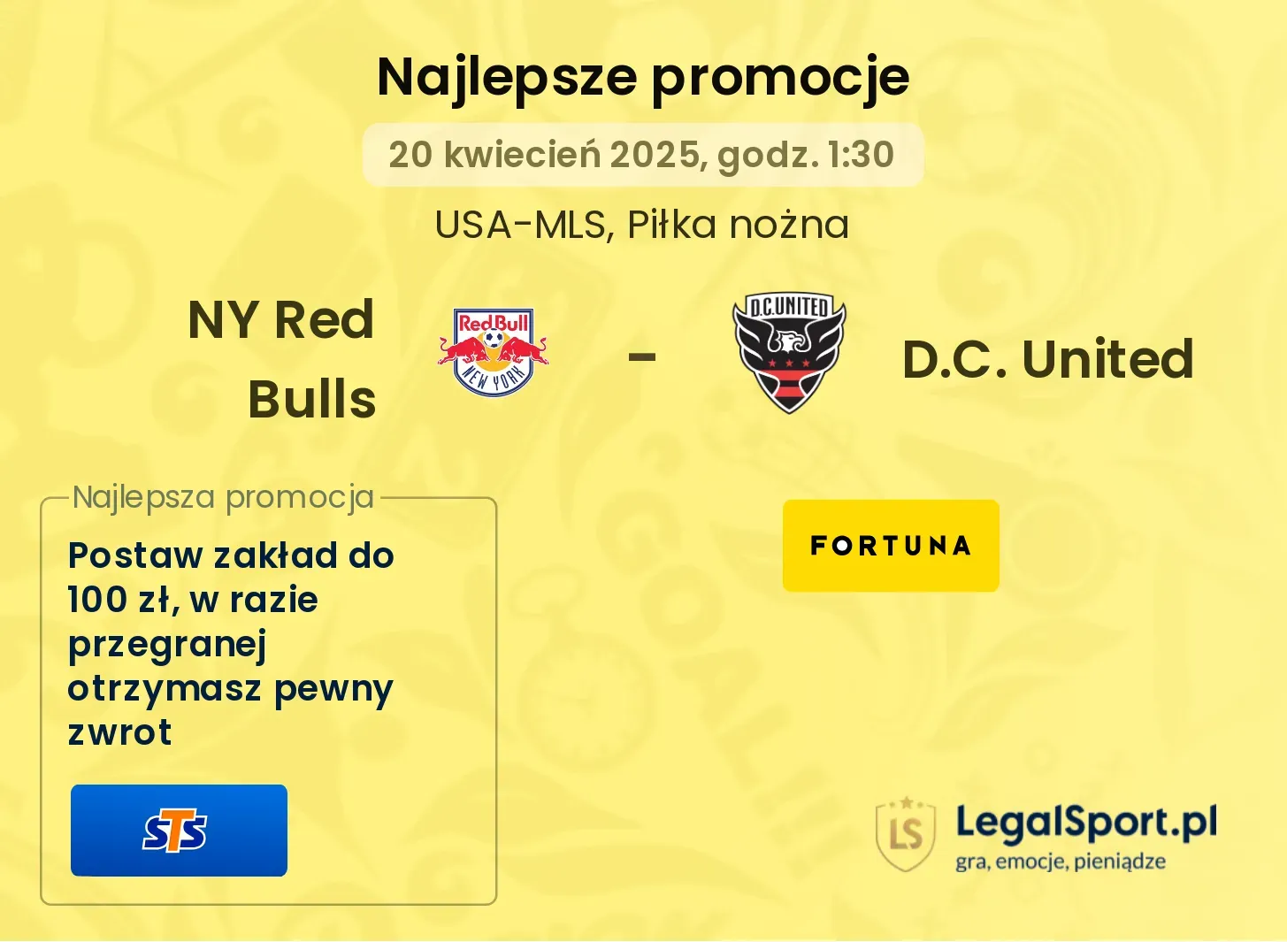 NY Red Bulls - D.C. United promocje u bukmacherów