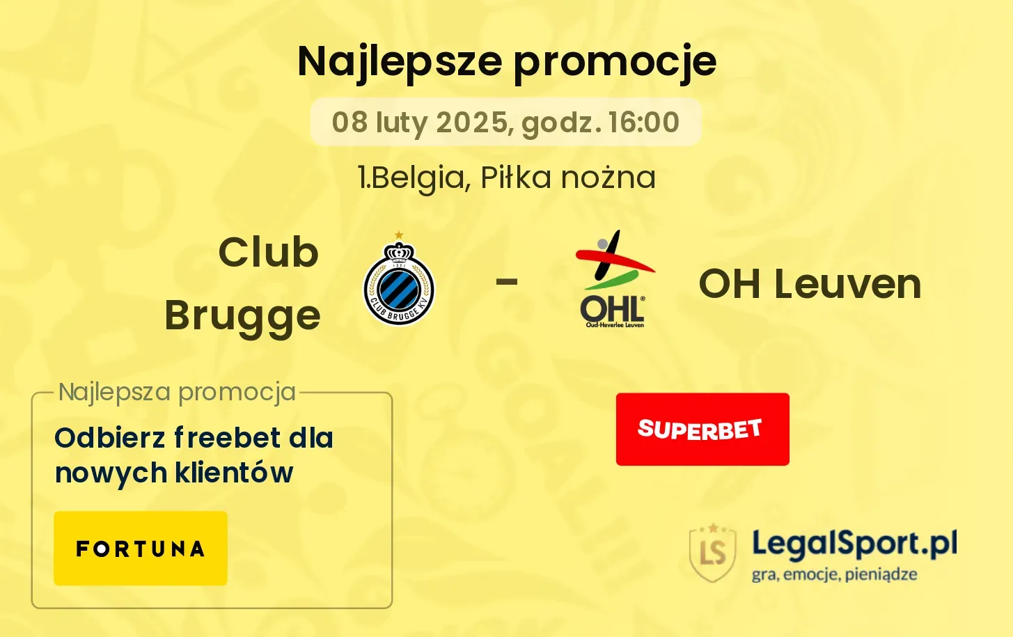 Club Brugge - OH Leuven promocje bukmacherskie