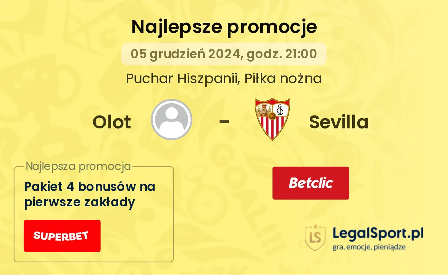 Olot - Sevilla promocje bukmacherskie