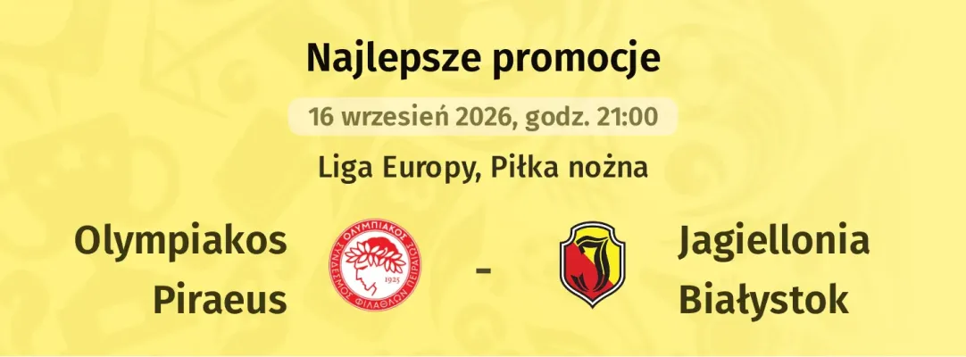 Promocja STS: 300 zł za gola Jagiellonii Białystok w meczu z Olympiakosem Pireus