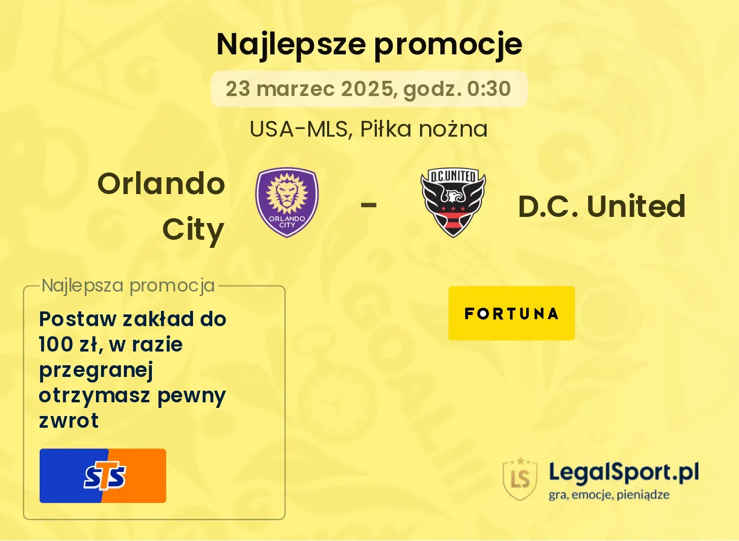 Orlando City - D.C. United promocje bukmacherskie