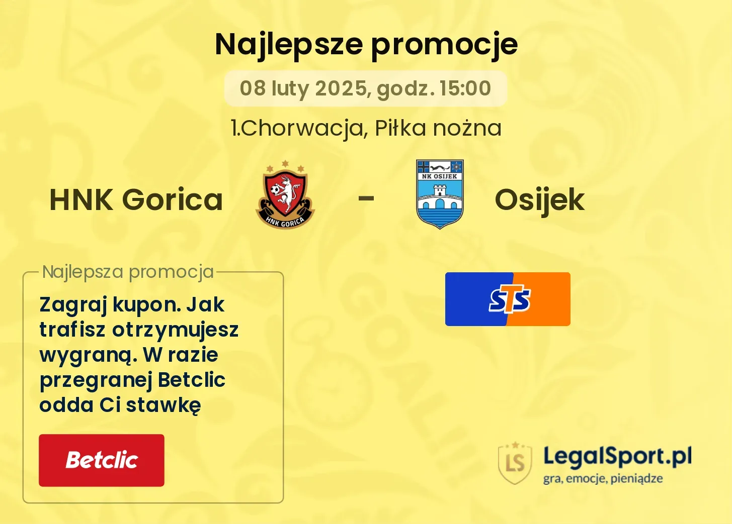 HNK Gorica - Osijek promocje u bukmacherów