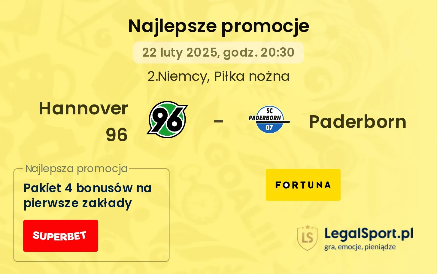 Hannover 96 - Paderborn promocje u bukmacherów