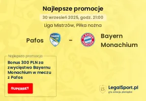 Pafos - Bayern Monachium promocje u bukmacherów