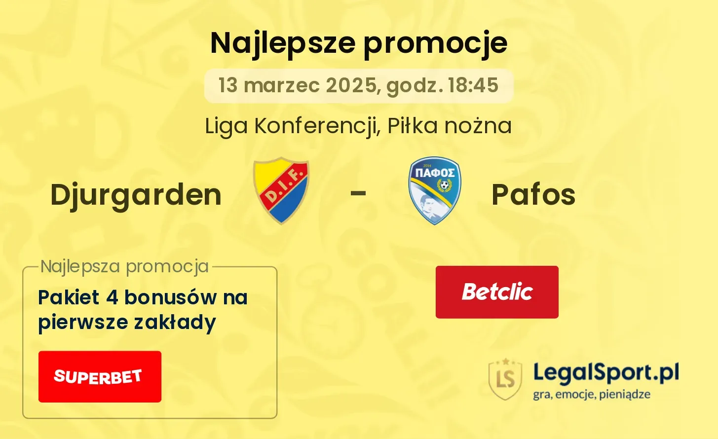 Djurgarden - Pafos promocje bukmacherskie