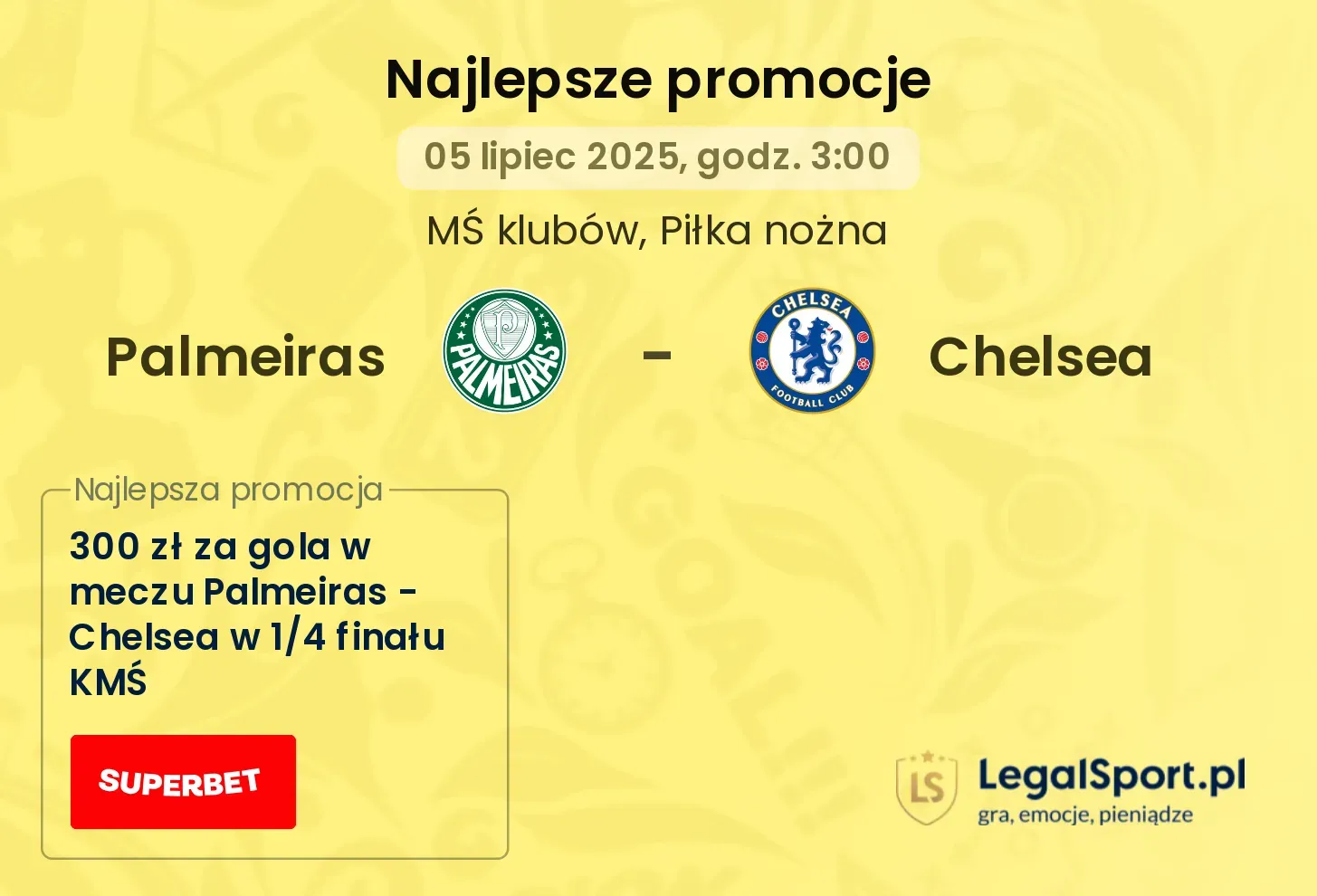 Palmeiras - Chelsea promocje bukmacherskie