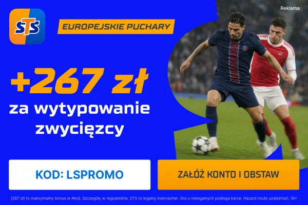 STS: 267 zł za wytypowanie zwycięzcy meczu Paris Saint-Germain – Arsenal