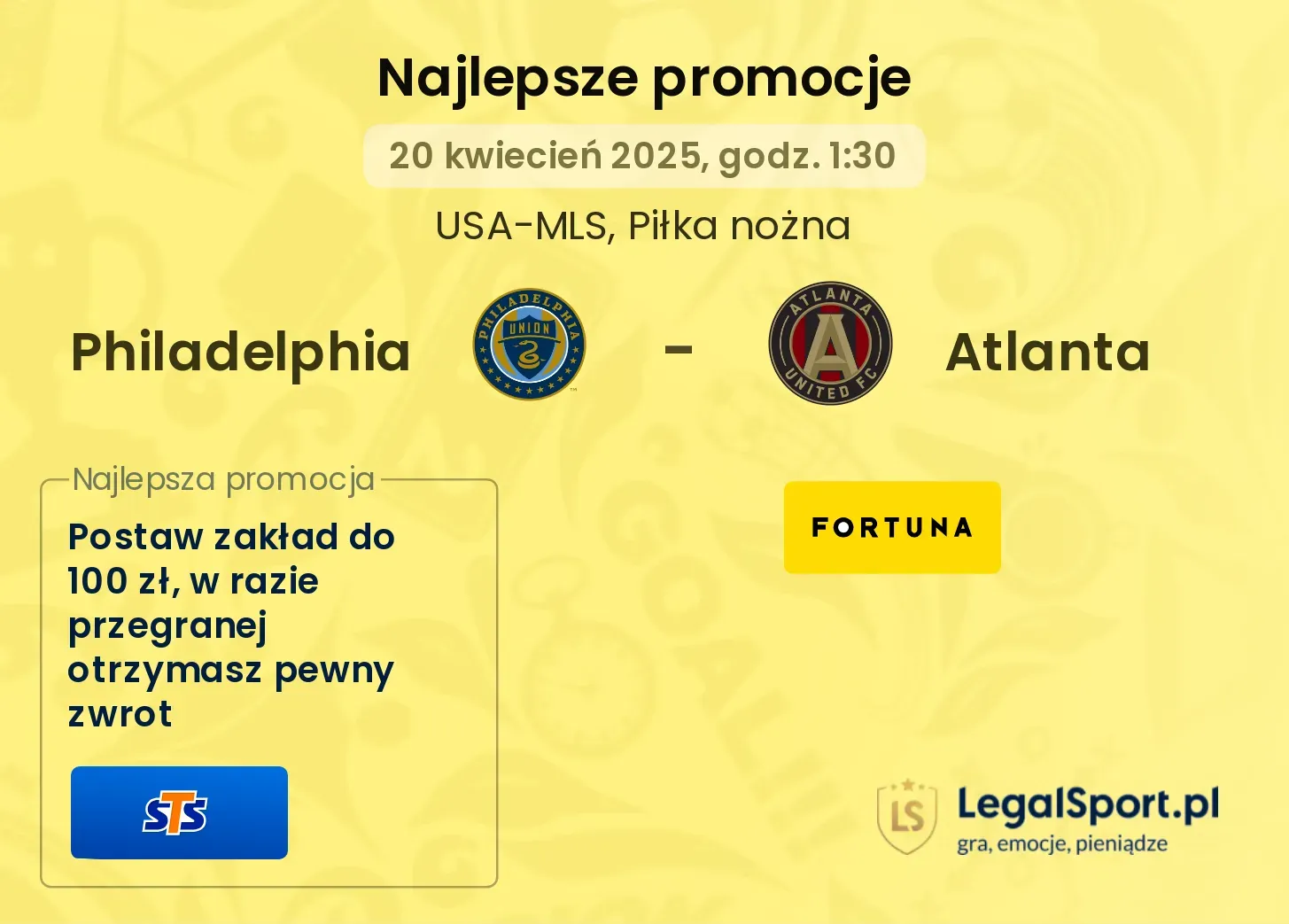 Philadelphia - Atlanta promocje u bukmacherów
