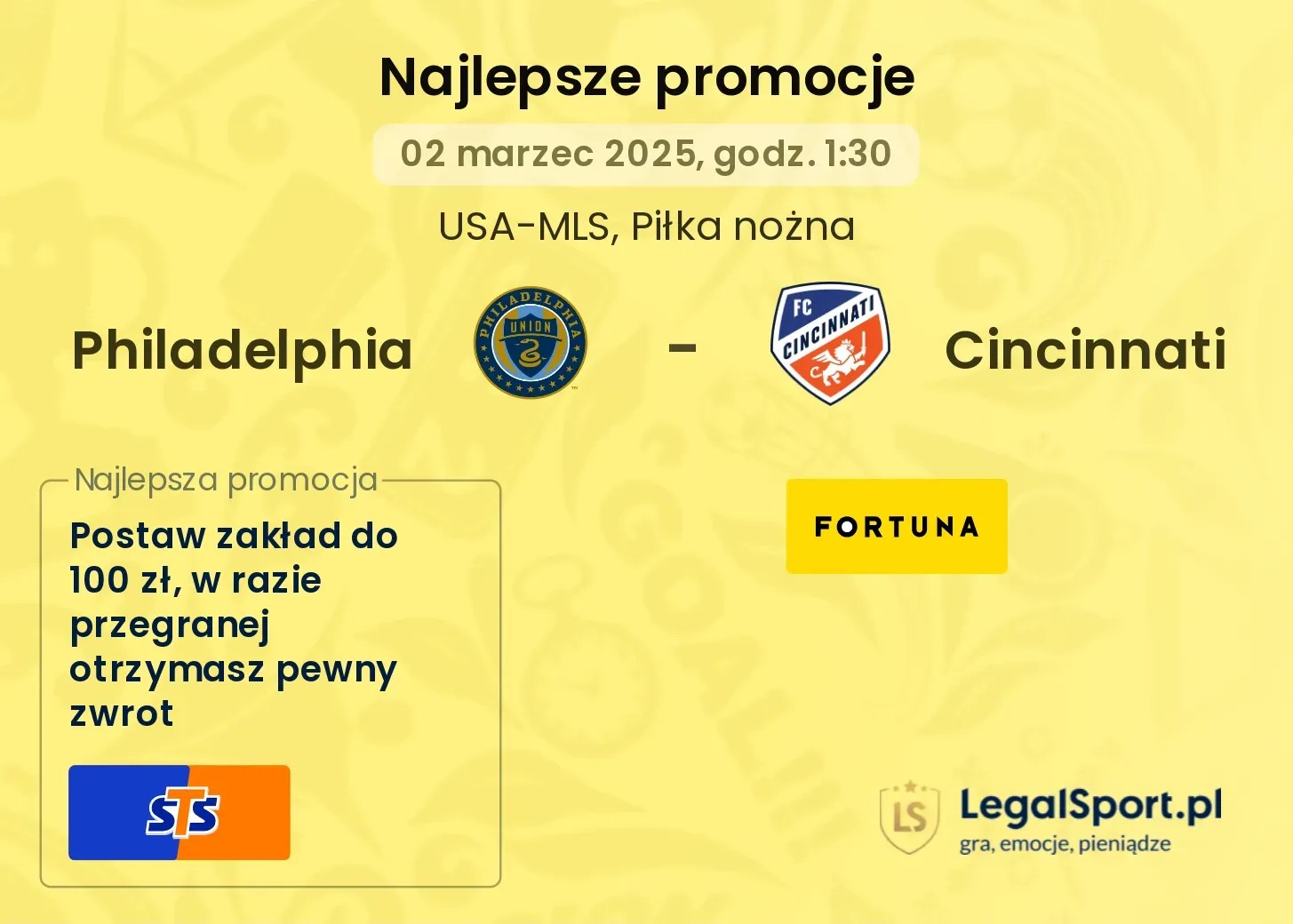 Philadelphia - Cincinnati promocje u bukmacherów