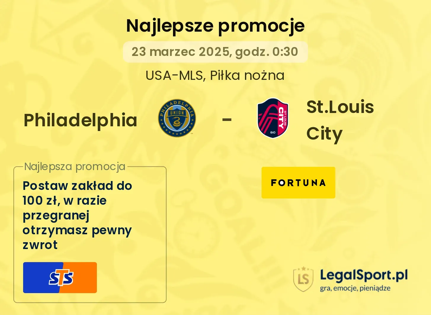 Philadelphia - St.Louis City promocje bukmacherskie