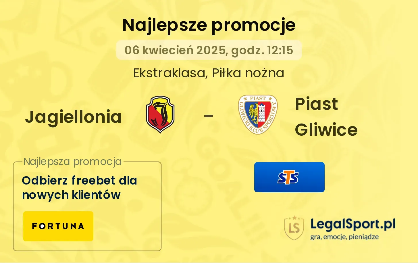 Jagiellonia - Piast Gliwice promocje bukmacherskie