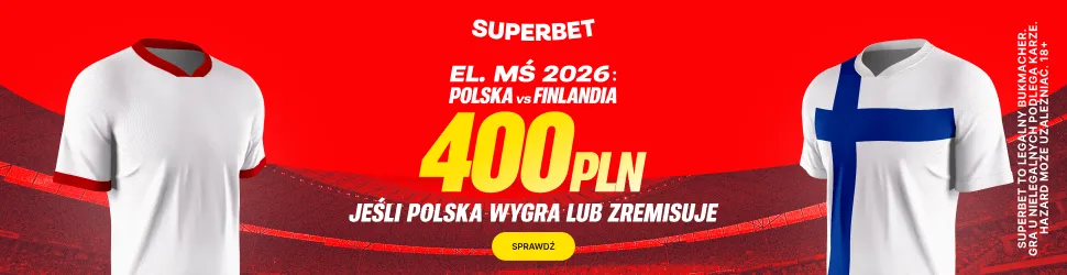 400 zł za wygraną lub remis Polski w meczu z Finlandią