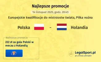 Polska - Holandia promocje u bukmacherów