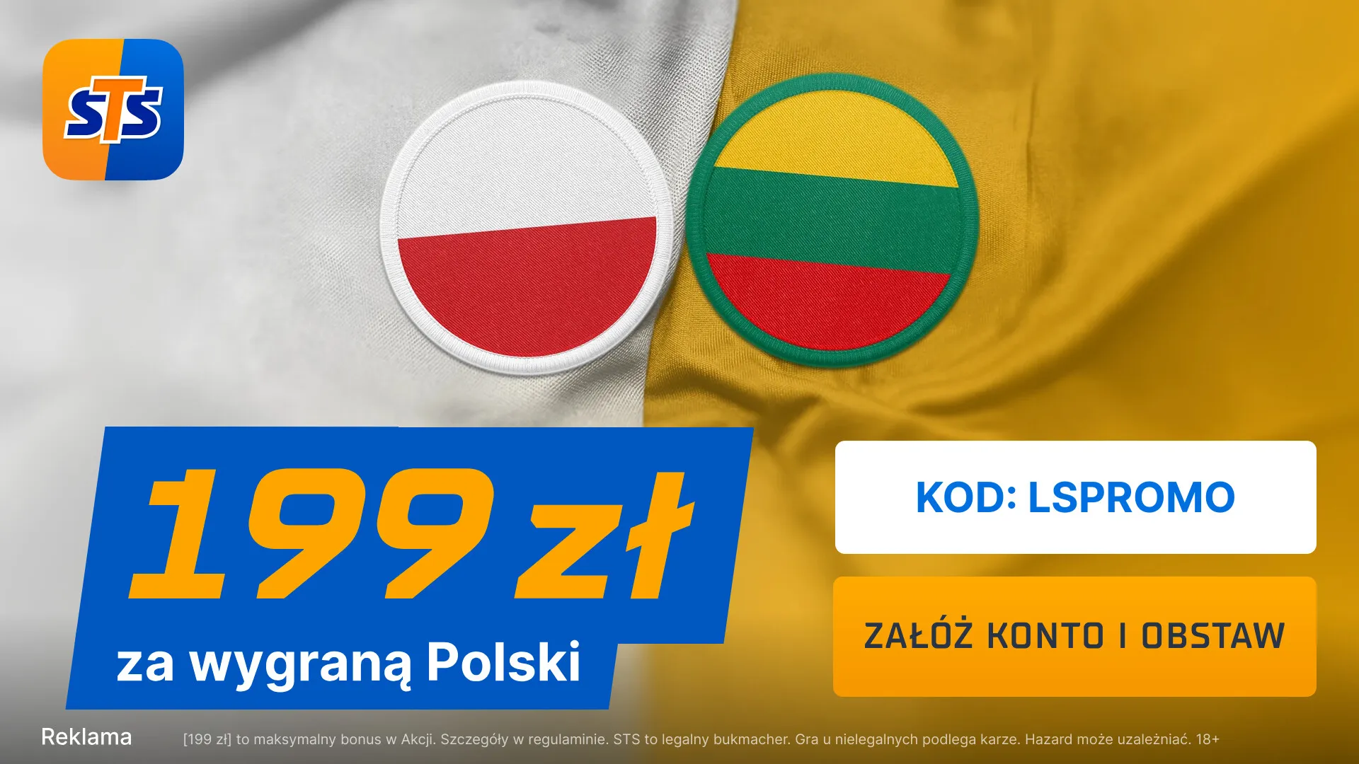 199 zł za wygraną Polski z Litwą