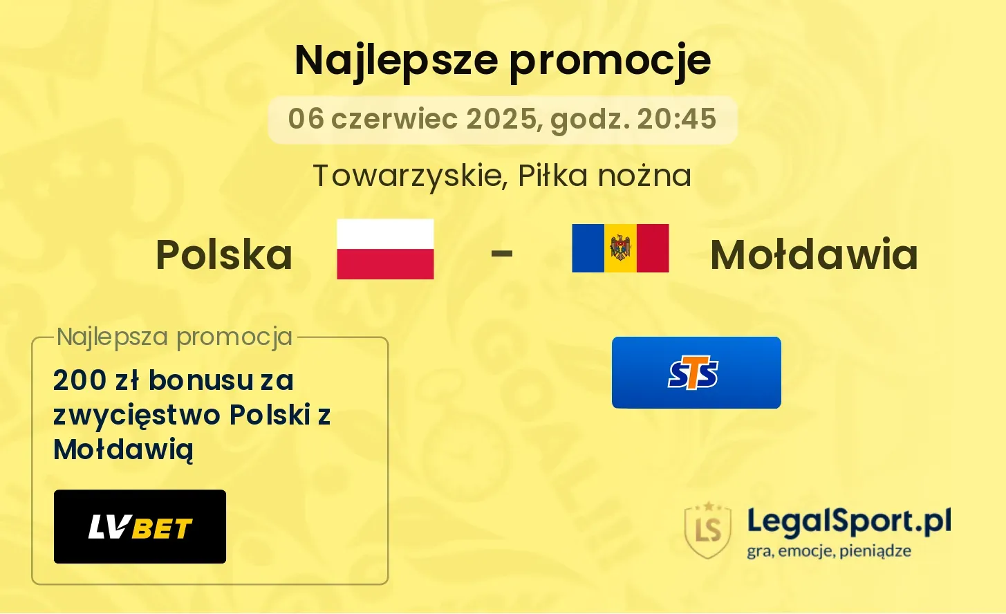 Polska - Mołdawia promocje bukmacherskie