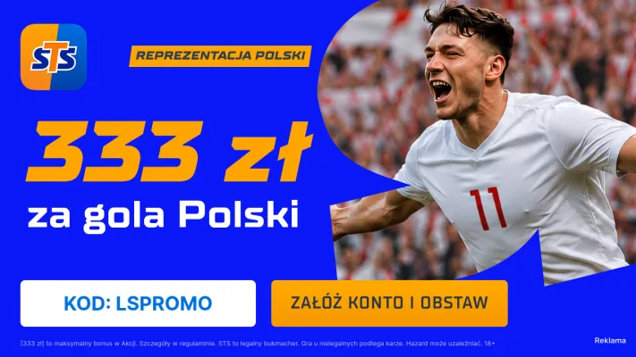 STS: 333 zł za gola Polski w meczu z Ukrainą