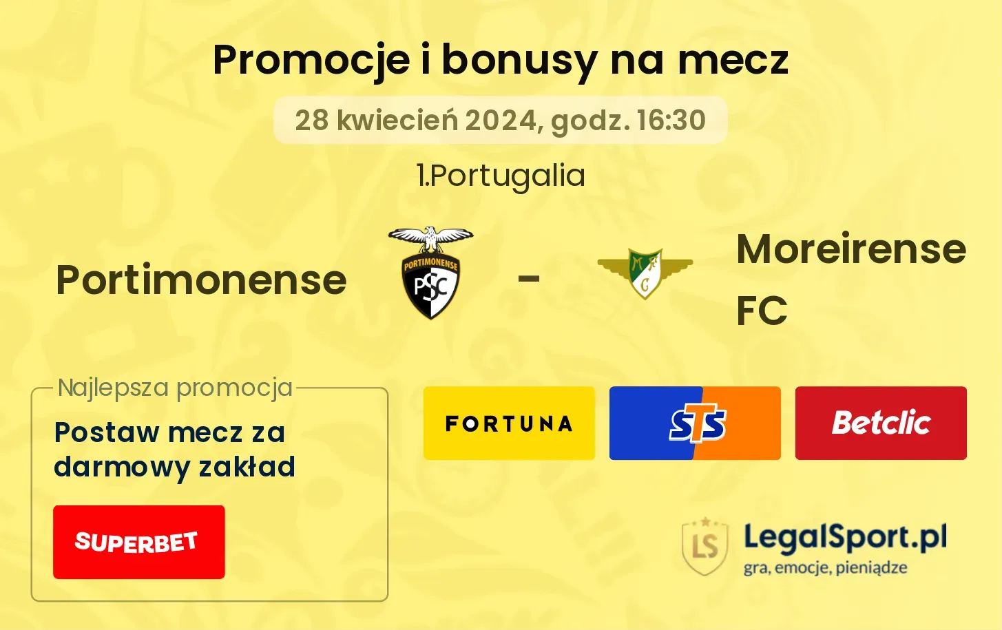 Portimonense - Moreirense FC promocje bonusy na mecz