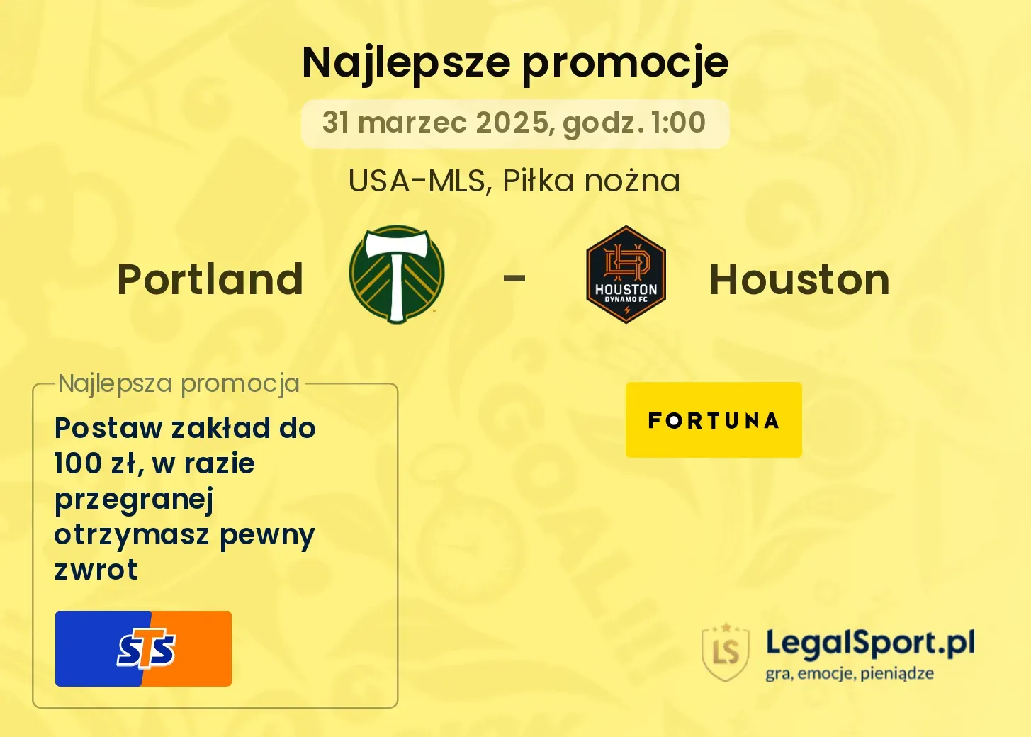 Portland - Houston promocje bukmacherskie
