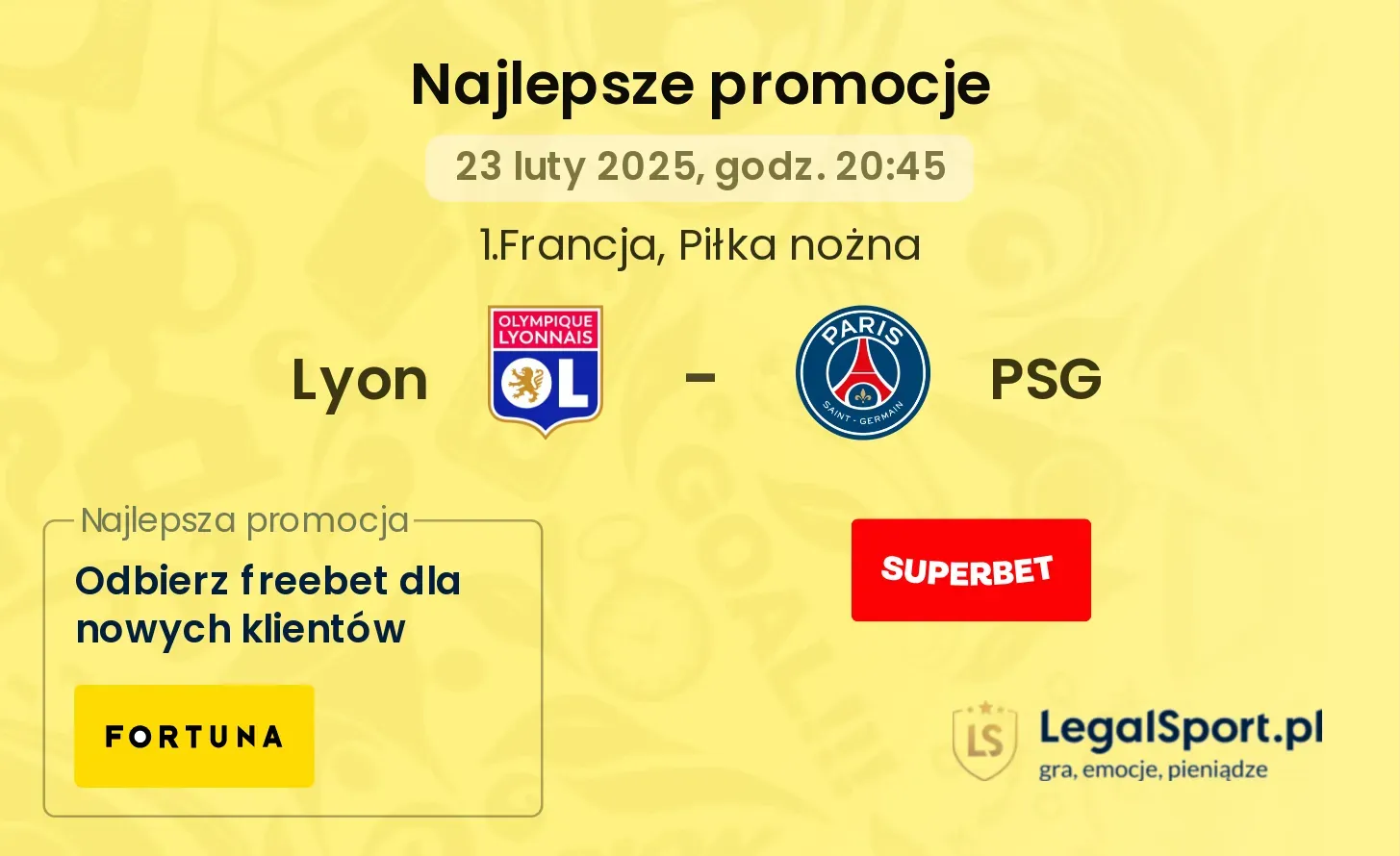 Lyon - PSG promocje u bukmacherów