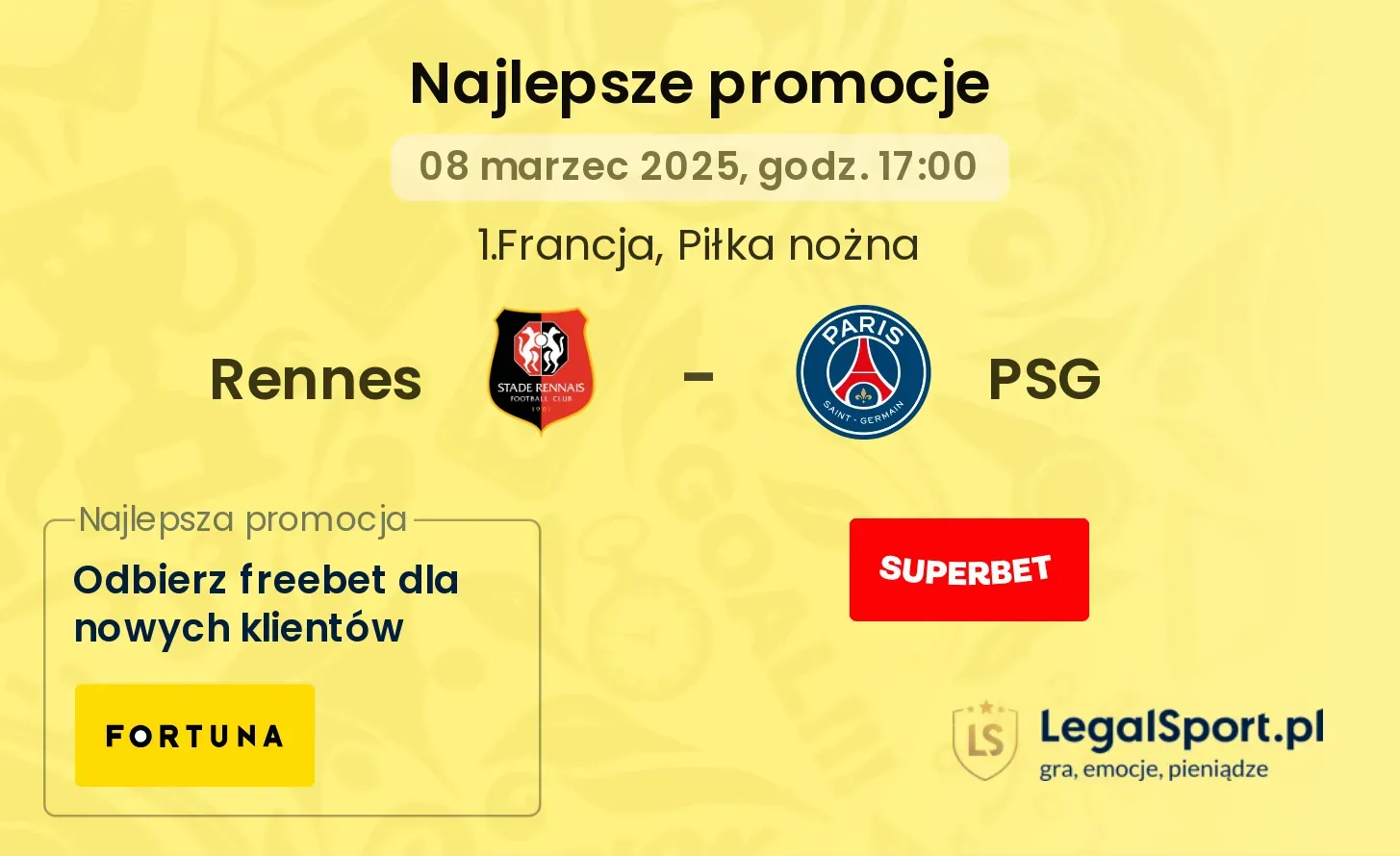Rennes - PSG promocje u bukmacherów