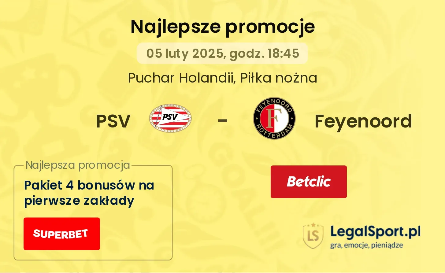 PSV - Feyenoord promocje bukmacherskie