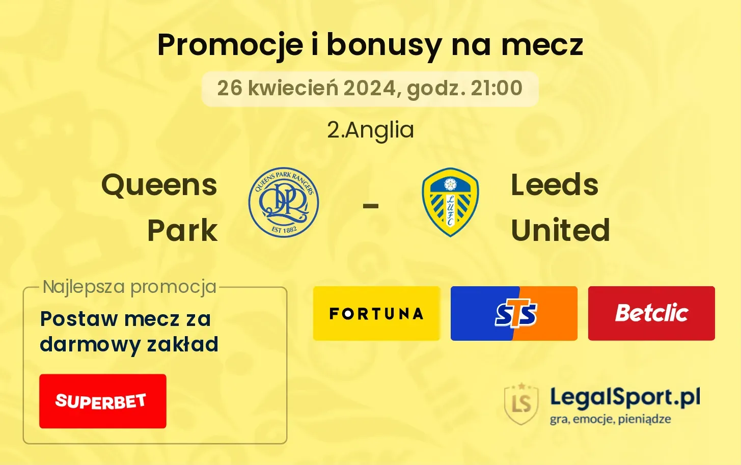 Queens Park - Leeds United promocje bonusy na mecz