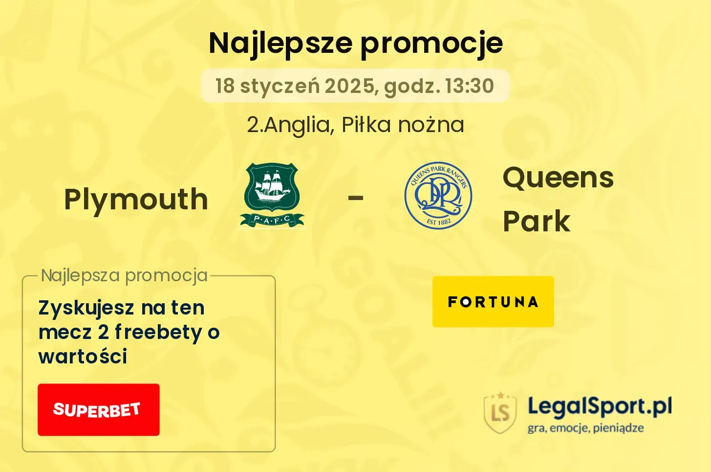 Plymouth - Queens Park promocje u bukmacherów