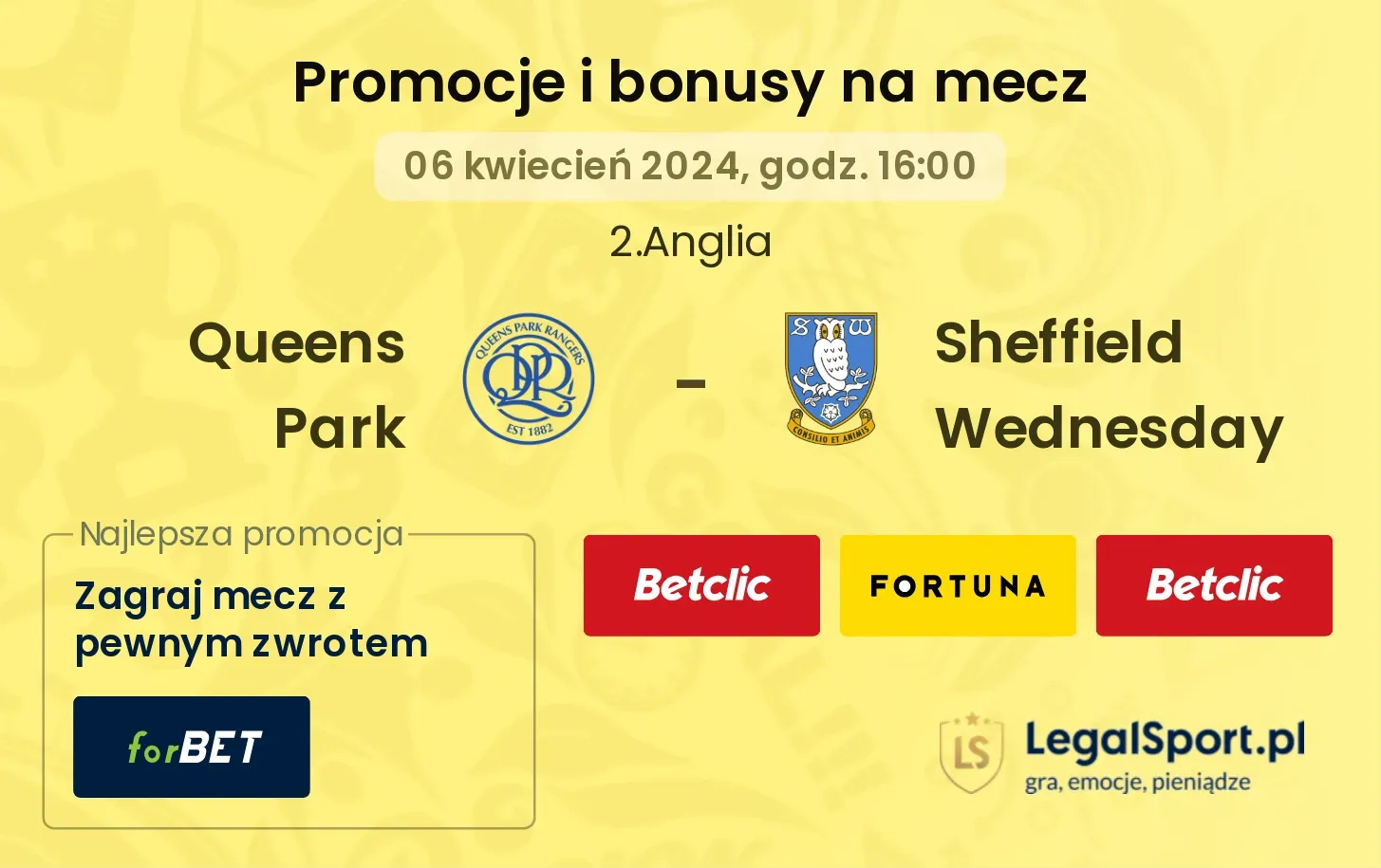 Queens Park - Sheffield Wednesday promocje bonusy na mecz